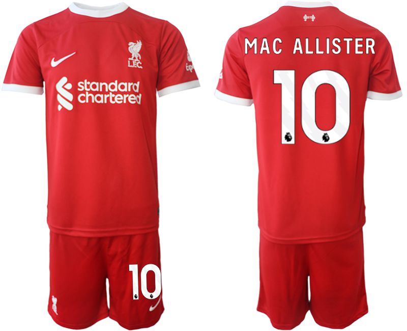 Men 2023-2024 Club Liverpool home red #10 Soccer Jersey